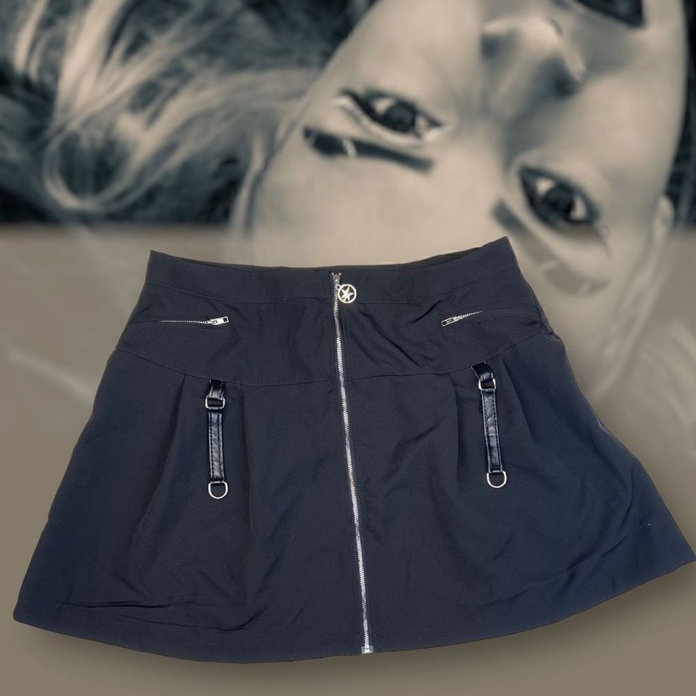 Goth Black Skirt Junior Girls Women’s XL Polyester Rock Punk
